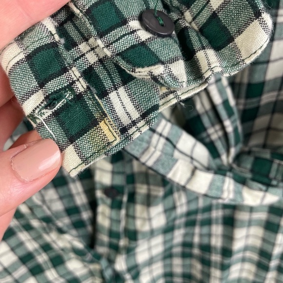 Outback Rider Green Plaid Cowboy Boot Embroidered Flannel M Women’s GUC - Picture 4 of 8